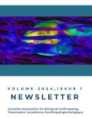 Cover image of CABA Newsletter Volume 2023 Issue 2, featuring a high-resolution image of ethically sourced human bone showing enlarged vascular pores and a remodeling event within cortical bone. This image was a finalist in NSERC’s ‘Science Exposed’ annual photo context